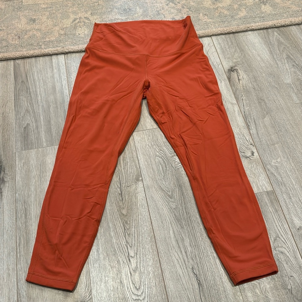 Lululemon orange align leggings 25”